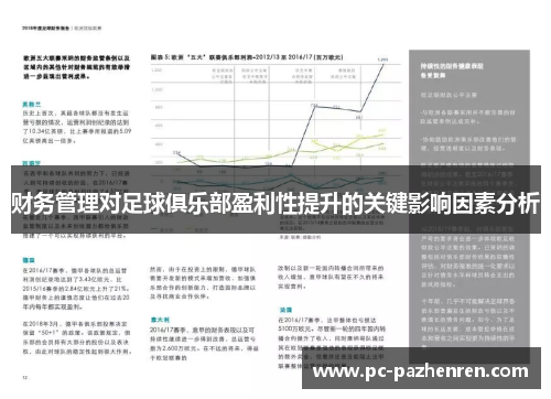 财务管理对足球俱乐部盈利性提升的关键影响因素分析